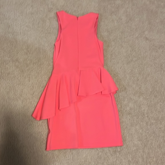 Arden B Pink Peplum Asymmetrical Sleeveless Work Interview Career Business Dress - Picture 3 of 3
